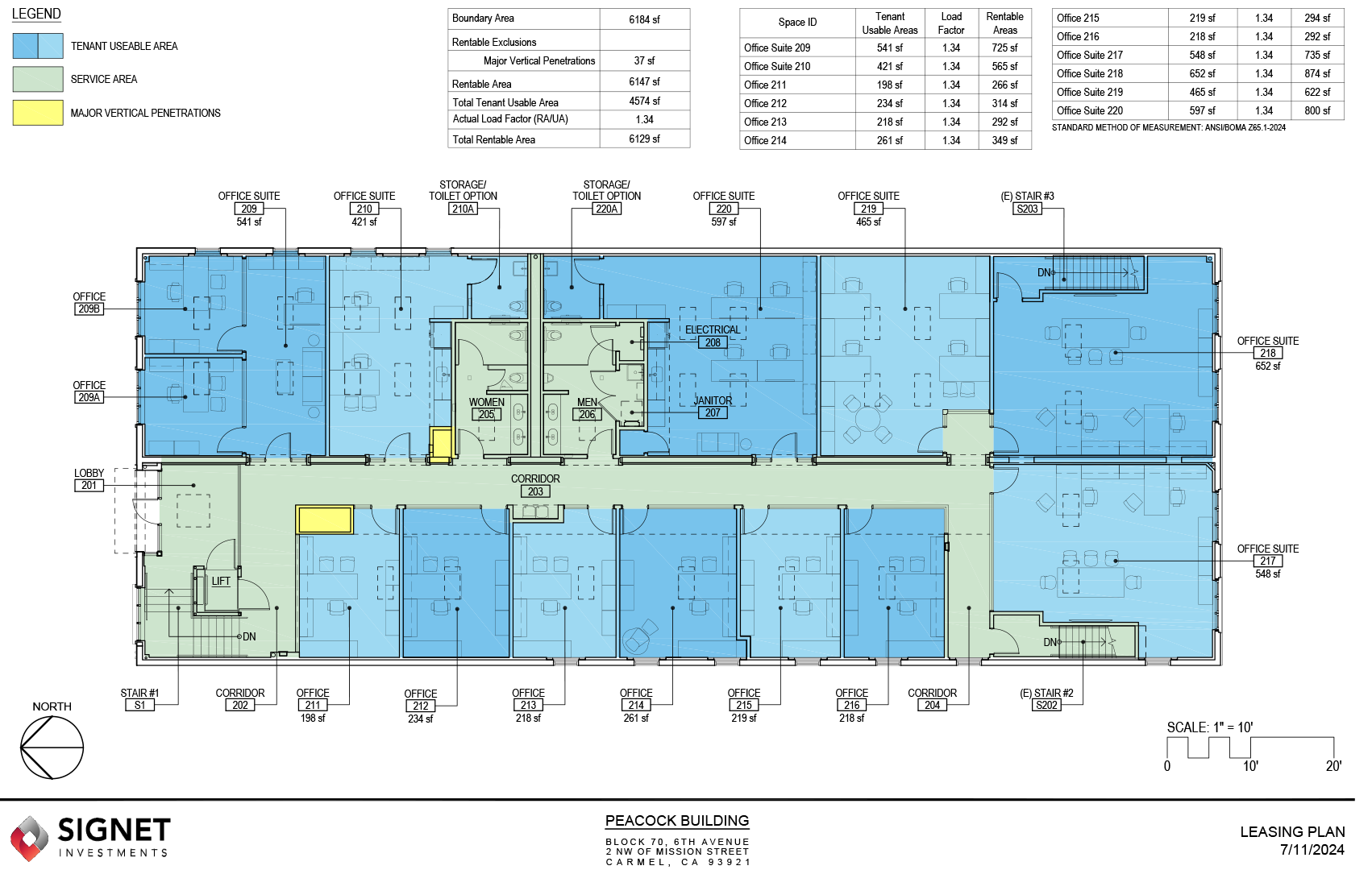 peacock building 2nd floor leasing plan 07 -11-2024